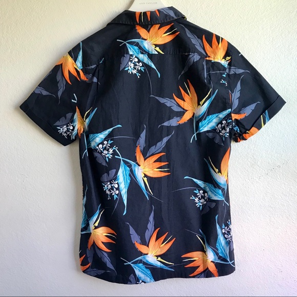 Original Penguin Blue Floral Cuban Collar Shirt, Alex Costa style - Picture 5 of 8